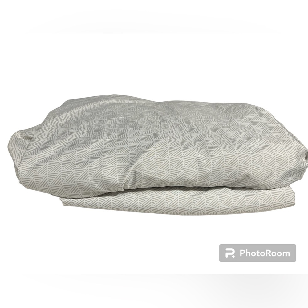 Amazon Basics 2 Piece Twin Bed Sheet Set Gray Crosshatch Printed